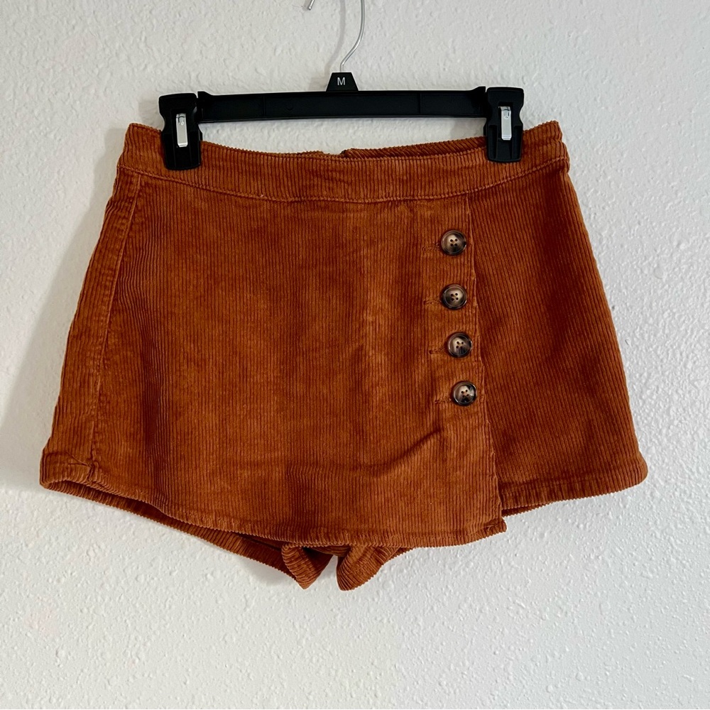 Pacsun Brown Size 27 Corduroy Button Skort